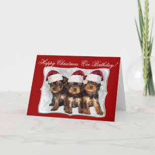 Cartes Pour Fêtes Annuelles Joyeux Noël de Noël de Yorkshire Terriers