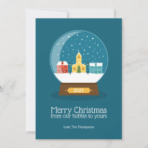 Cartes Pour Fêtes Annuelles Joyeux Noël de notre bulle de quarantaine Fêtes
