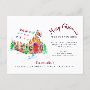 Cartes Pour Fêtes Annuelles Joyeux Noël de notre nouvelle maison Adresse mobil