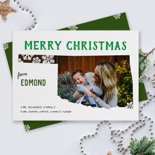 Cartes Pour Fêtes Annuelles Joyeux Noël de Oklahoma Photo Holiday Card