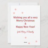 Cartes Pour Fêtes Annuelles Joyeux Noël de Pingouin mignon (Dos)