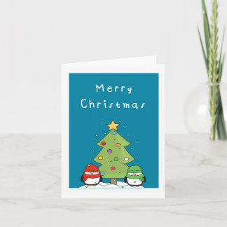 Cartes Pour Fêtes Annuelles Joyeux Noël de pingouin mignon