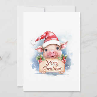 Cartes Pour Fêtes Annuelles Joyeux Noël de porc