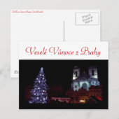 Cartes Pour Fêtes Annuelles Joyeux Noël de Prague (Devant / Derrière)