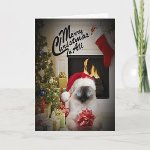 Cartes Pour Fêtes Annuelles Joyeux Noël de Ragdoll à tous