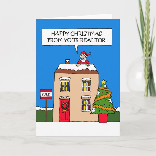 Cartes Pour Fêtes Annuelles Joyeux Noël de Realtor (Devant)