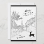 Cartes Pour Fêtes Annuelles Joyeux Noël de Sanibel Island Lighthouse FL (Devant)