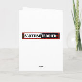 Cartes Pour Fêtes Annuelles Joyeux Noël de Scottie (Dos)