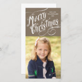 Cartes Pour Fêtes Annuelles Joyeux Noël de script (Devant / Derrière)