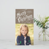 Cartes Pour Fêtes Annuelles Joyeux Noël de script (Debout devant)