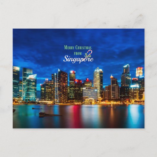Cartes Pour Fêtes Annuelles Joyeux Noël de Singapour (Devant)