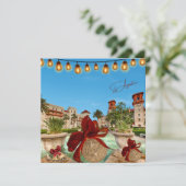 Cartes Pour Fêtes Annuelles Joyeux Noël de St Augustine Floride Élégant (Debout devant)