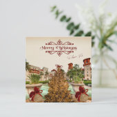 Cartes Pour Fêtes Annuelles Joyeux Noël de St Augustine Floride Élégant (Debout devant)