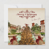 Cartes Pour Fêtes Annuelles Joyeux Noël de St Augustine Floride Élégant (Devant)