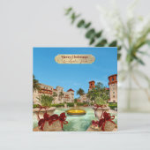 Cartes Pour Fêtes Annuelles Joyeux Noël de St Augustine Floride Élégant (Debout devant)