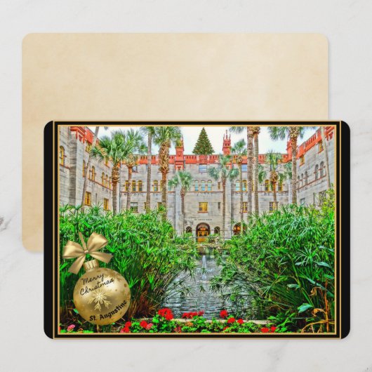 Cartes Pour Fêtes Annuelles Joyeux Noël de St (Saint Augustine) Floride (Devant / Derrière)