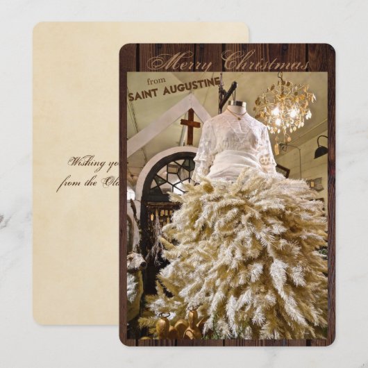 Cartes Pour Fêtes Annuelles Joyeux Noël de St (Saint Augustine) Floride (Devant / Derrière)