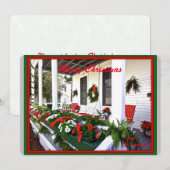 Cartes Pour Fêtes Annuelles Joyeux Noël de Sunny St Augustine Floride (Devant / Derrière)
