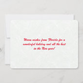 Cartes Pour Fêtes Annuelles Joyeux Noël de Sunny St Augustine Floride (Dos)