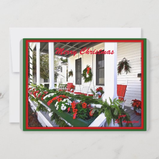 Cartes Pour Fêtes Annuelles Joyeux Noël de Sunny St Augustine Floride (Devant)