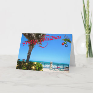 Cartes Pour Fêtes Annuelles Joyeux Noël de Vero Beach Floride Oceanfront