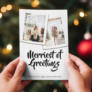 Cartes Pour Fêtes Annuelles Joyeux Noël de voeux Personnalisé