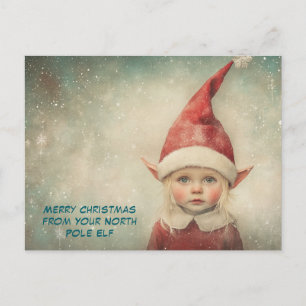 Cartes Pour Fêtes Annuelles Joyeux Noël de votre lutin du Pôle Nord Mignon