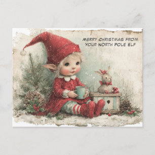 Cartes Pour Fêtes Annuelles Joyeux Noël de votre lutin du Pôle Nord Mignon