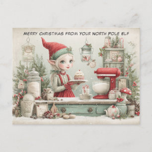 Cartes Pour Fêtes Annuelles Joyeux Noël de votre lutin du Pôle Nord Mignon