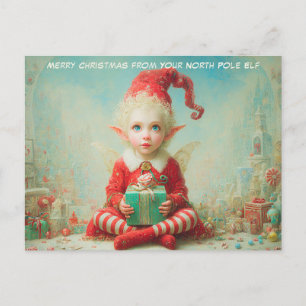 Cartes Pour Fêtes Annuelles Joyeux Noël de votre lutin du Pôle Nord Mignon