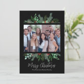 Cartes Pour Fêtes Annuelles Joyeux Noël d'entreprise noire moderne (Debout devant)