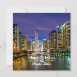 Cartes Pour Fêtes Annuelles Joyeux Noël depuis Chicago, IL