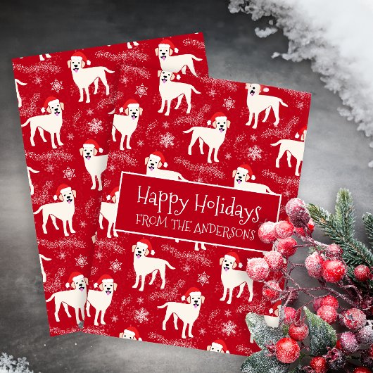 Cartes Pour Fêtes Annuelles Joyeux Noël des Labradors dans la neige