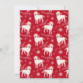 Cartes Pour Fêtes Annuelles Joyeux Noël des Labradors dans la neige (Dos)