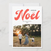 Cartes Pour Fêtes Annuelles Joyeux Noel Design de photo brillant (Devant)