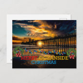 Cartes Pour Fêtes Annuelles Joyeux Noël d'Oceanside (Devant / Derrière)