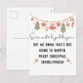 Cartes Pour Fêtes Annuelles Joyeux Noël Drôle Citations Pour Les Amis (Devant / Derrière)