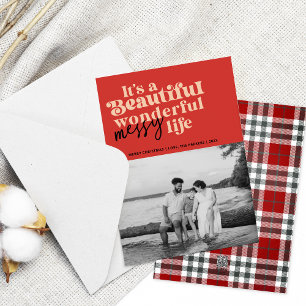 Cartes Pour Fêtes Annuelles Joyeux Noël drôle vie de famille en désordre photo