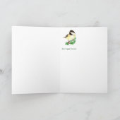 Cartes Pour Fêtes Annuelles Joyeux Noël du Canada, Oiseau de poulet (Intérieur)