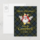 Cartes Pour Fêtes Annuelles Joyeux Noël du clan Campbell (Devant / Derrière)