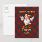 Cartes Pour Fêtes Annuelles Joyeux Noël du clan Fraser (Devant / Derrière)