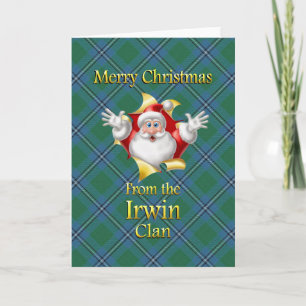 Cartes Pour Fêtes Annuelles Joyeux Noël du clan Irwin