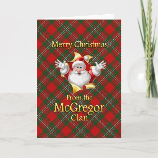 Cartes Pour Fêtes Annuelles Joyeux Noël du clan McGregor (Devant)