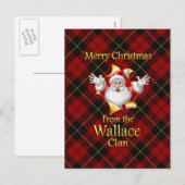 Cartes Pour Fêtes Annuelles Joyeux Noël du clan Wallace (Devant / Derrière)