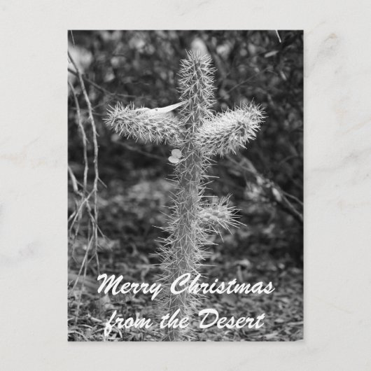 Cartes Pour Fêtes Annuelles Joyeux Noël du désert (Devant)