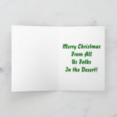 Cartes Pour Fêtes Annuelles Joyeux Noël du désert (Intérieur)