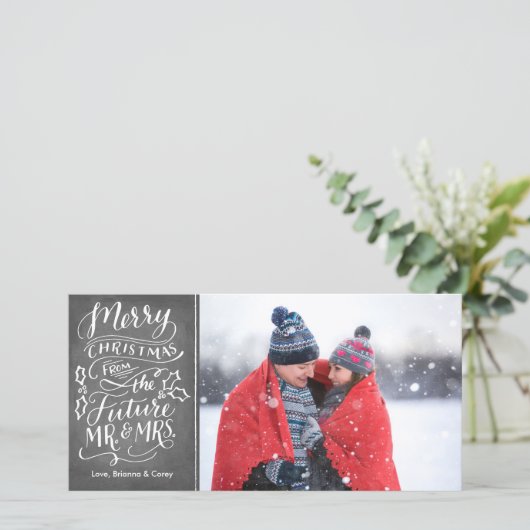 Cartes Pour Fêtes Annuelles Joyeux Noël du futur M. et Mme (Debout devant)