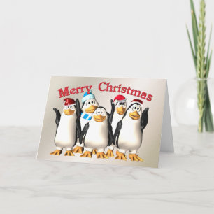 Cartes Pour Fêtes Annuelles Joyeux Noël du gang des pingouins