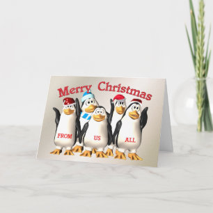 Cartes Pour Fêtes Annuelles Joyeux Noël du gang des pingouins