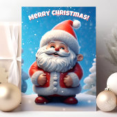 Cartes Pour Fêtes Annuelles Joyeux Noël du Père Noël 3D